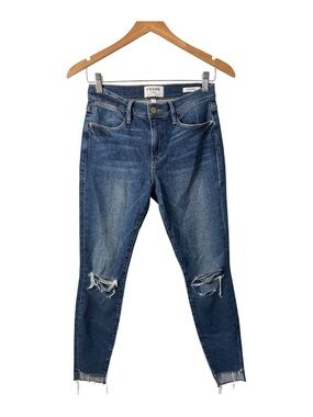 Frame Le High Skinny Distressed Jeans